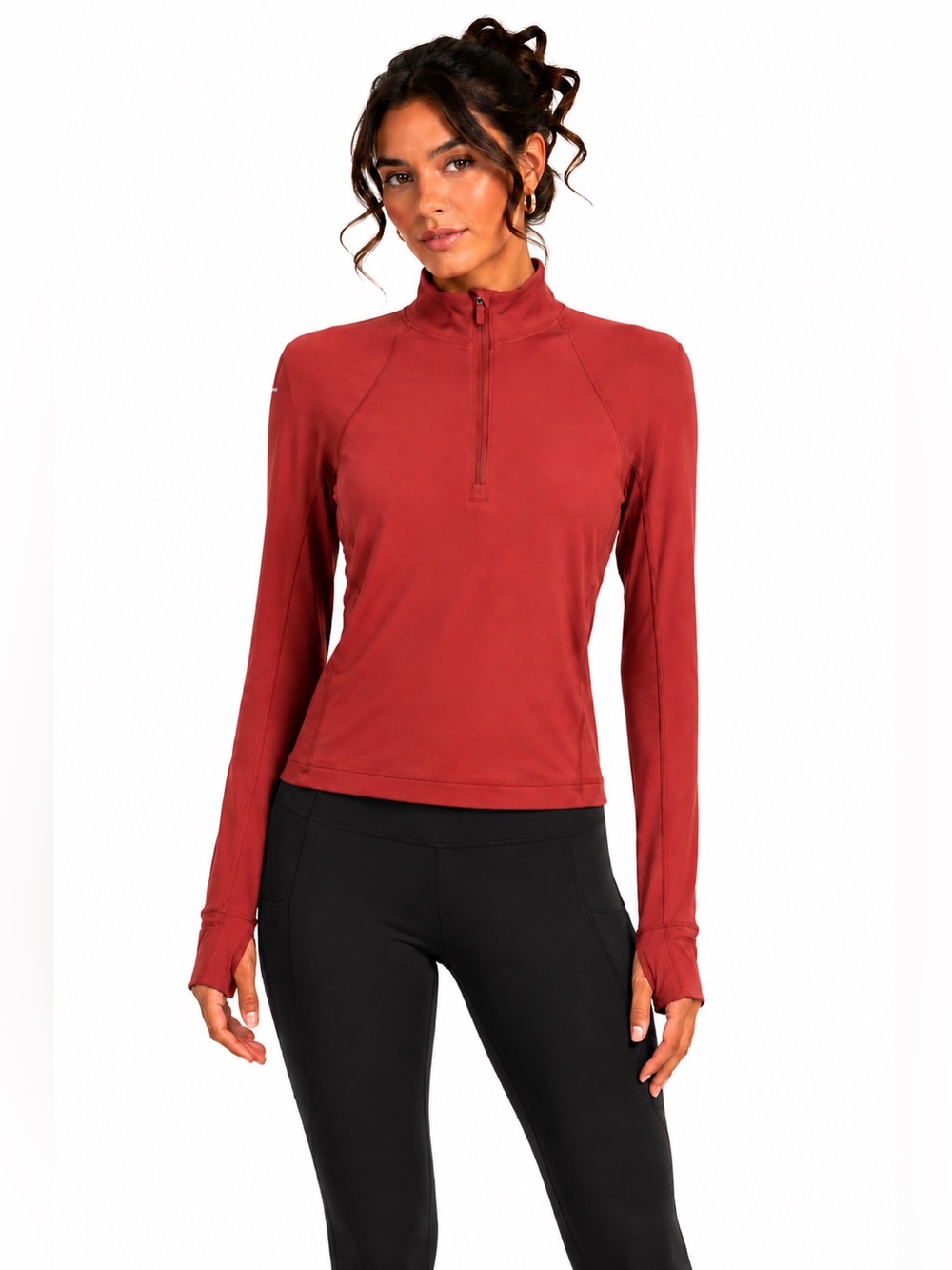 Lululemon‎ Always Alert 1/2 Zip Magma Long Sleeve Run Top 10